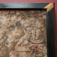 Load image into Gallery viewer, x SOLD Vintage Frame French Period Scene Wall Hanging Tapestry Fishing, Romance, Lovers. B11321
