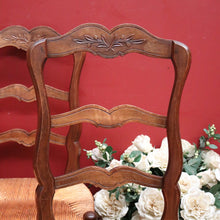 Load image into Gallery viewer, x SOLD Set of 4 Antique French Walnut and Rush Seat Dining or Kitchen Chairs. B11813
