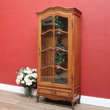 Load image into Gallery viewer, x SOLD Antique French Oak China Cabinet, Single Door Display Cupboard, Glass Shelves. B11551
