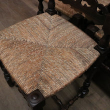 Load image into Gallery viewer, Set of 6 Dining Chairs or Kitchen Chairs, French Oak, Antique circa 1910, Rush Seats. B11782
