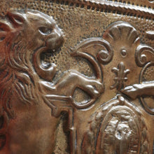 Load image into Gallery viewer, x SOLD Antique French Brass Coal Bucket, Unicorn, Lion and Fleur De Lis Bucket. B11300
