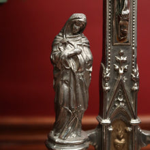 Load image into Gallery viewer, x SOLD Antique French Crucifix, Silver Plate Home Worship Christ on Cross, Jesus Figural. Religion. B11532
