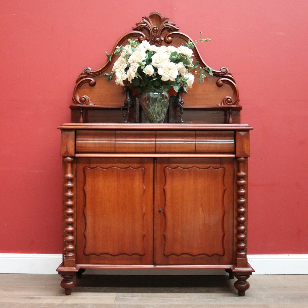 Antique Australian Cedar Single-Drawer Sideboard Chiffonier, or Hall Cabinet. B11792