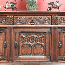 Load image into Gallery viewer, x SOLD Antique French Oak Sideboard, Three Door, Three Drawer Gothic Sideboard, Hall Cabinet.  B11476
