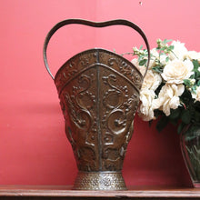 Load image into Gallery viewer, x SOLD Antique French Brass Coal Bucket, Unicorn, Lion and Fleur De Lis Bucket. B11300
