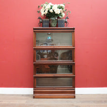 Load image into Gallery viewer, x SOLD Antique Solicitors Bookcase, Four Section Glass Door Bookcase Wernicke Barristers Bookcase. B11795
