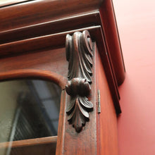 Load image into Gallery viewer, Antique Australian Cedar Two-Height Bookcase or China Cabinet with Shield Doors. B11777
