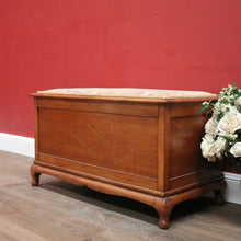 Load image into Gallery viewer, Antique Australian Maple Blanket Box, Padded Top or Seat, Lift Lid with Lift out Tray. B11960
