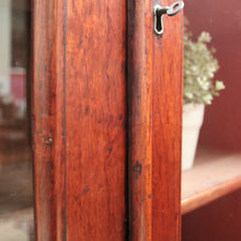 Load image into Gallery viewer, Antique Australian Cedar Two-Height Bookcase or China Cabinet with Shield Doors. B11777
