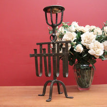 Load image into Gallery viewer, x SOLD Antique French Hand-Forged Magazine Rack with Ashtray, Magazine Holder. B11424
