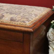 Load image into Gallery viewer, Antique Australian Maple Blanket Box, Padded Top or Seat, Lift Lid with Lift out Tray. B11960
