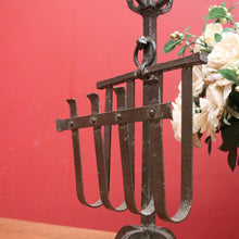 Load image into Gallery viewer, x SOLD Antique French Hand-Forged Magazine Rack with Ashtray, Magazine Holder. B11424
