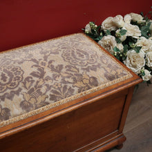 Load image into Gallery viewer, Antique Australian Maple Blanket Box, Padded Top or Seat, Lift Lid with Lift out Tray. B11960
