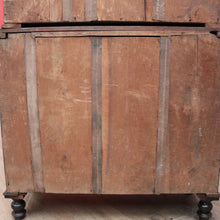 Load image into Gallery viewer, Antique Australian Cedar Two-Height Bookcase or China Cabinet with Shield Doors. B11777
