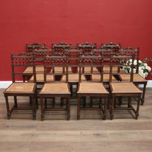 Load image into Gallery viewer, Set of 12 Antique French Dining Chairs or Oak and Cane Kitchen Chairs. B11959
