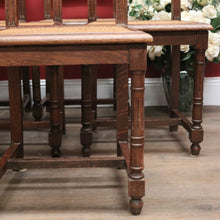 Load image into Gallery viewer, Set of 12 Antique French Dining Chairs or Oak and Cane Kitchen Chairs. B11959
