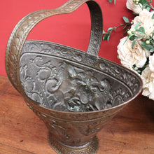 Load image into Gallery viewer, x SOLD Antique French Brass Coal Bucket, Unicorn, Lion and Fleur De Lis Bucket. B11300
