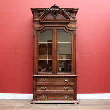 Load image into Gallery viewer, Antique French Walnut China Cabinet or Bookcase with 3 Drawers to the Base. B11903
