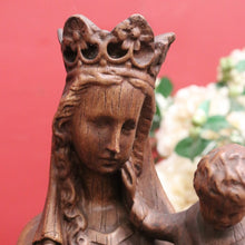 Load image into Gallery viewer, Antique French Statue Madonna and Child, Mary and Baby Jesus, Lion, Gargoyle. B11724
