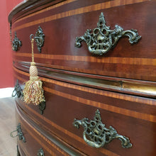 Load image into Gallery viewer, Antique French mahogany Three Drawer Marble Top Chest of Drawers with Brass Detail. B12162
