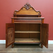 Load image into Gallery viewer, Antique Australian Cedar Two Door Chiffonier or Sideboard with Backboard and Drawer. B12174
