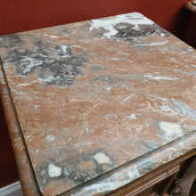 Load image into Gallery viewer, x SOLD A Pair of Antique French Oak and Marble Top Lamp Table or Bedsides. B12086
