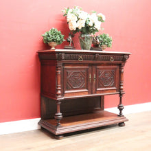 Load image into Gallery viewer, Antique French Oak Hall Cabinet or Sideboard, Two-drawer Entry Or Foyer Cupboard. B11981
