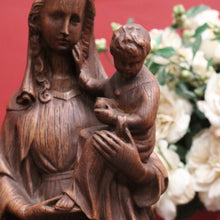 Load image into Gallery viewer, Antique French Statue Madonna and Child, Mary and Baby Jesus, Lion, Gargoyle. B11724
