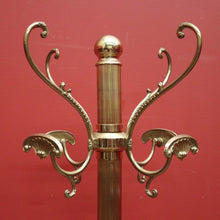 Load image into Gallery viewer, x SOLD French Brass Coat Rack, Free Standing Revolving Coat Tree Hat Scarf Rack. B11661
