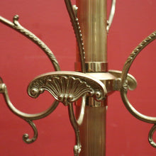 Load image into Gallery viewer, x SOLD French Brass Coat Rack, Free Standing Revolving Coat Tree Hat Scarf Rack. B11661
