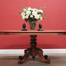 Load image into Gallery viewer, Vintage Australian Cedar Dining Table, Single Pedestal D-end Kitchen Table. B11758
