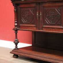 Load image into Gallery viewer, Antique French Oak Hall Cabinet or Sideboard, Two-drawer Entry Or Foyer Cupboard. B11981
