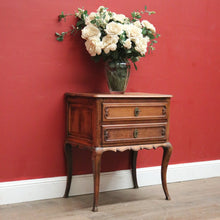 Load image into Gallery viewer, x SOLD Antique French Lamp or Side Table, or 2-Drawer Bedside Table or Cabinet. B11705
