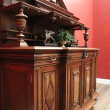 Load image into Gallery viewer, x SOLD Antique French Walnut Breakfront 3 Drawer Sideboard with Carved Backboard. B11930
