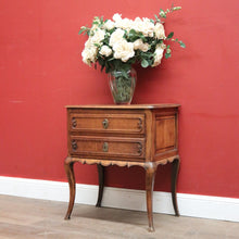 Load image into Gallery viewer, x SOLD Antique French Lamp or Side Table, or 2-Drawer Bedside Table or Cabinet. B11705
