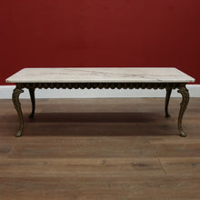 Load image into Gallery viewer, x SOLD 1960s Vintage Italian Marble and Brass Coffee Table, Rectangular in Shape. B11373
