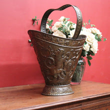 Load image into Gallery viewer, x SOLD Antique French Brass Coal Bucket, Unicorn, Lion and Fleur De Lis Bucket. B11300
