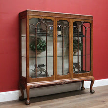Load image into Gallery viewer, x SOLD Antique China Cabinet - Ricketts and Thorp Australian Glass Shelf Display Cabinet. B11918
