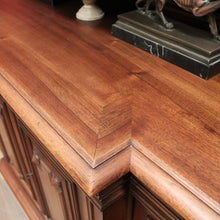 Load image into Gallery viewer, x SOLD Antique French Walnut Breakfront 3 Drawer Sideboard with Carved Backboard. B11930
