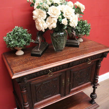 Load image into Gallery viewer, Antique French Oak Hall Cabinet or Sideboard, Two-drawer Entry Or Foyer Cupboard. B11981
