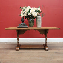 Load image into Gallery viewer, X SOLD Vintage French Coffee Table, Country France Twin Stretcher Base Coffee Table. B11402
