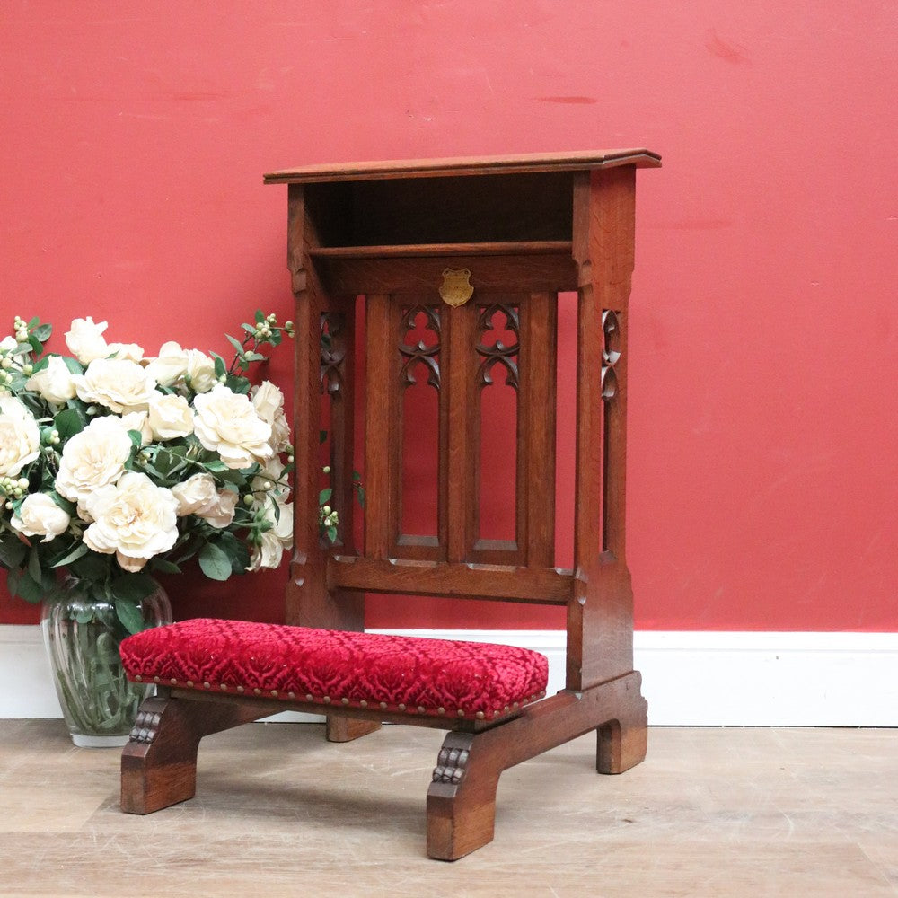 x SOLD Antique French Prie Dieu, Church Prayer Chair, or Antique French Prayer Kneeler. B11478