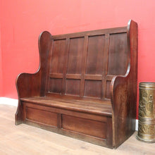 Load image into Gallery viewer, Antique French Oak Pub Bench Chairs or Seats, Country Farmhouse Character. B11973
