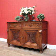 Load image into Gallery viewer, x SOLD Antique French oak Sideboard, Two Drawer 2 Door Hall or Entry Cabinet. B11539
