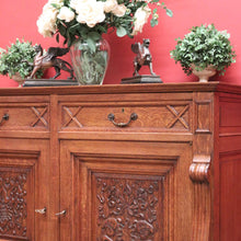 Load image into Gallery viewer, x SOLD Antique French oak Sideboard, Two Drawer 2 Door Hall or Entry Cabinet. B11539
