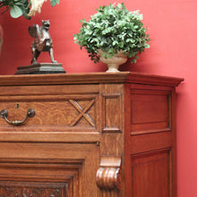 Load image into Gallery viewer, x SOLD Antique French oak Sideboard, Two Drawer 2 Door Hall or Entry Cabinet. B11539
