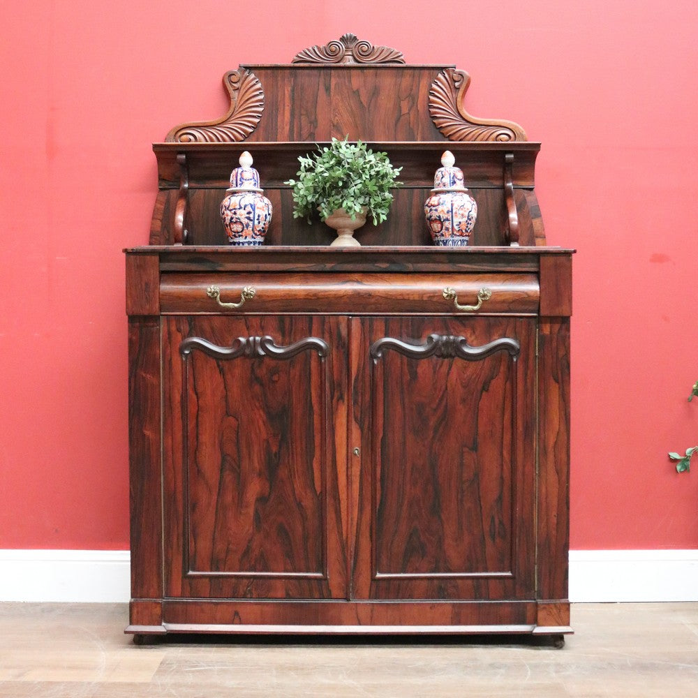 Antique English Rosewood Sideboard, Hall Cabinet, Dining Room Wine Cupboard. B11298