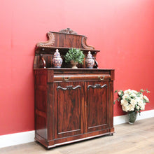 Load image into Gallery viewer, Antique English Rosewood Sideboard, Hall Cabinet, Dining Room Wine Cupboard. B11298
