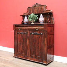 Load image into Gallery viewer, Antique English Rosewood Sideboard, Hall Cabinet, Dining Room Wine Cupboard. B11298
