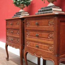 Load image into Gallery viewer, x SOLD Pair of Vintage French Bedside Table or Cabinets, Lamp Side Tables. B11523
